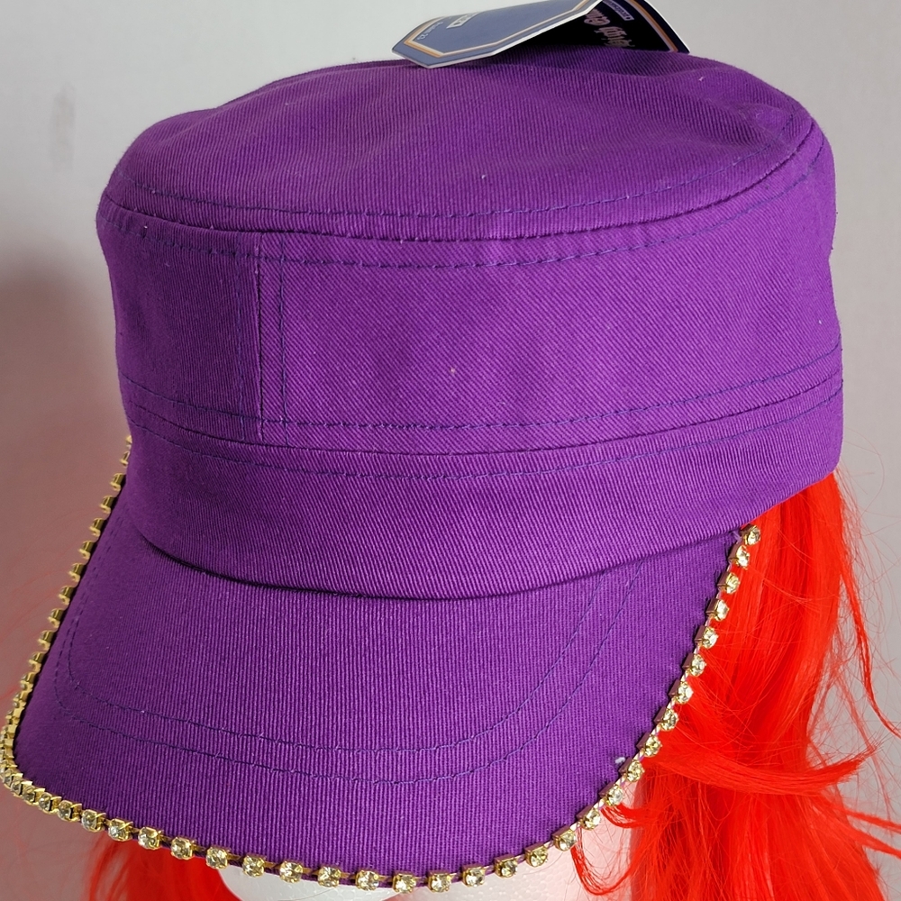 ``RH25712 NWT Professional Style Rhinestone Cadet Purple Hat
